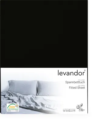 Produktbild von Spannbettlaken Bettlaken 100% Baumwolle Jersey Standard 100 (60 x 120 cm - 70 x 140 cm), Steghöhe 15cm, Schwarz