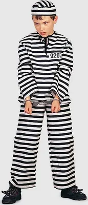 Produktbild von Boef/Gevangene Jungen Schwarz-Weiß Kostüm 116