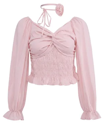 Image de Chemisier pour femme DULCEY - rose, taille XS
