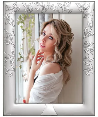 Image de Cadre photo en bois rectangulaire argenté pour 15x20 cm