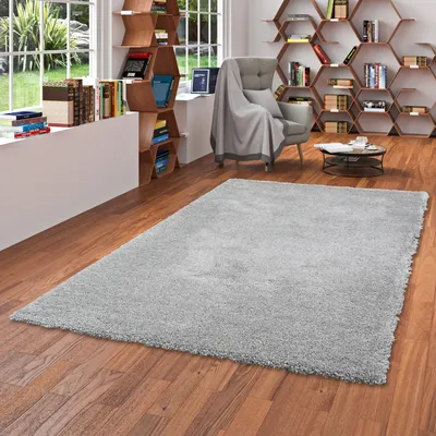 Produktbild von Luxus Hochflor Shaggy Teppich Dream Grau, Größe:400x500 cm