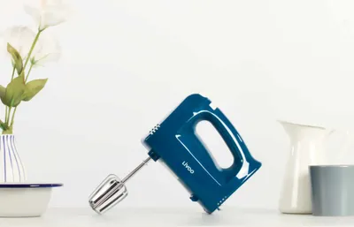 Image de LIVOO Mixeur à main Batteur fouet crochets pétrisseurs 5 vitesses plastique DOP162B bleu