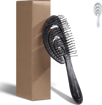 Produktbild von Chiara Ambra Haarbürste ohne Ziepen - Bürste für glatte Haare und Locken - Entwirrbürste für Damen Mädchen Kinder - Haar Bürste für Männer - Hair