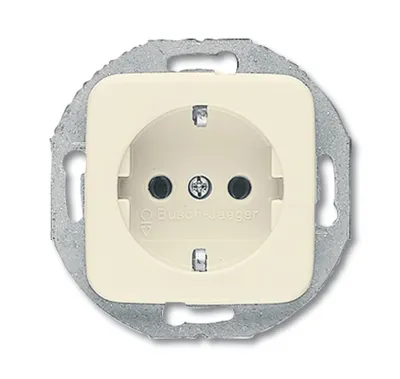 Produktbild von Busch-Jaeger 2011-0-1342, CEE 7/3, 2P+E, Weiß, 250 V, 16 A, 71 mm