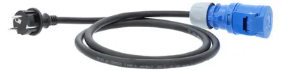 Produktbild von Adapterleitung Adapterkabel Schuko Stecker CEE Kupplung H07RN-F 3G 2,5 mm² 1,5 m 230V 16A 3-polig
