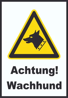 Produktbild von Achtung Wachhund A4 (210x297mm) Schild