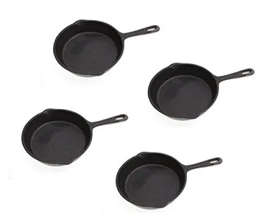 Produktbild von Gusseisenpfanne 16 cm 4 Stück Gußeisenpfanne Servierpfanne Gusspfanne Gußpfanne