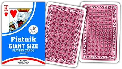 Produktbild von Piatnik 1399 - Riesenkarten, rot