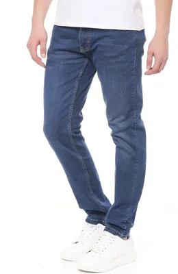 Produktbild von Smith & Solo Jeans Herren - Stretch Slim Fit Jeanshose Modern Männer Hose (Blau, 42W32L) – Größe 42W / 32L