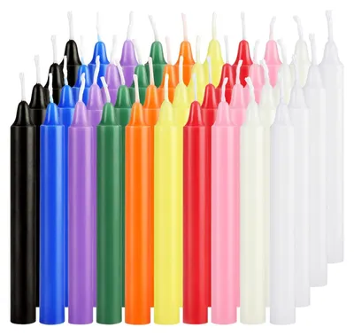 Zdjęcie produktu dla 100 sztuk kolorowych świeczek w kształcie patyczków, wymiar 1,2 x 10 cm