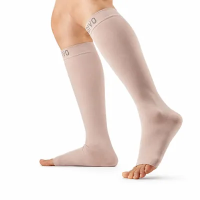 Produktbild von Medizinische Kompressionsstrümpfe Damen und Herren, Kompressionssocken Thrombosestrümpfe Offene Spitze, Stützstrümpfe 20-30 mmHg Klasse 2 für Krampfadern, Schwangerschaft, Reise, Alltag