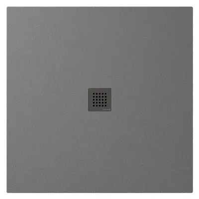 Obrázek produktu pro Sprchová vanička TRENECA z litého mramoru, 100 × 100 × 3 cm, matná šedá