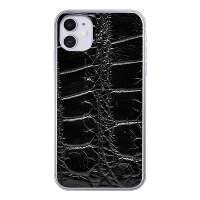 Produktbild von MuchoWow® Handyhülle Schutzhülle Hülle für iPhone 11 Tiermuster - Krokodile - Leder Silikon Softcase Handy Hülle - Handytasche