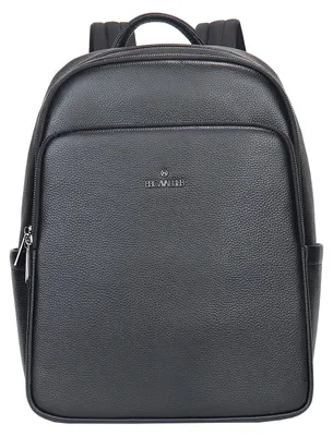 Produktbild von B Cavalli Rucksack aus echtem Leder Schwarz Reißverschluss und organisierte Fächer Black B UNICA 42x30x14 cm