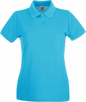 Produktbild von Fruit of the Loom - Lady-Fit Premium Polo - Azure Blue - L