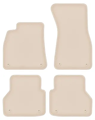 Produktbild von DURBAN Beige Velours-Fußmatten-Set für Audi A6 C8 Avant, Kombi, Limousine (2018-)