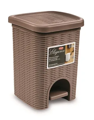 Produktbild von CZ koš odp. 6l pedál.sv.hnědý ratan, 28x20,5x20,5cm