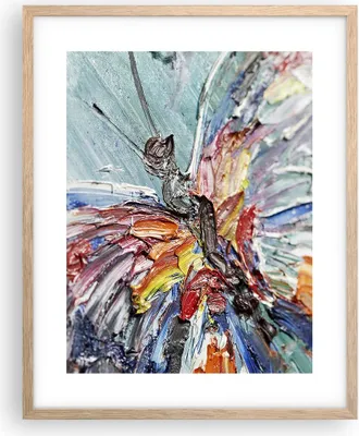 Produktbild von Gerahmtes Poster - Rahmen in heller Eiche - Vogel Natur Farbe - 40x50 cm - Wand Bild - Wanddeko - Wandbilder - Wandposter - Bilderrahmen - Bilder - Kunstdruck - Wandbild - P2NPA40x50-3594