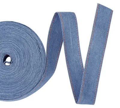 Productafbeelding van Denimband - 25 mm breed - Geschikt voor knutselen en naaien - 10 meter lang