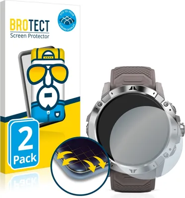 Produktbild von 2x BROTECT Fullscreen Schutzfolie für Coros Vertix 2 Displayschutz Folie Fullcover Klar Transparent