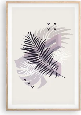 Produktbild von Gerahmtes Poster - Rahmen in heller Eiche - Grafiken Blatt Buntstift - 61x91,5 cm - Wand Bild - Wanddeko - Wandbilder - Kunstposter - Wandposter - Bilderrahmen - Bilder - Kunstdruck - P2NPA61x91-4455