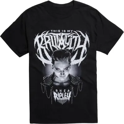 Image de WWE - T-shirt « Rhea Brutality » pour hommes/femmes Unie HE4008 (L) (Noir)
