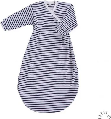 Produktbild von Popolini Felinchen Schlafsack Dunkelblau/Ecru Interlock GOTS Tog 0,5 Jersey Baumwolle 100% kbA 86/92