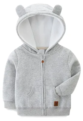 Imagen del producto de Sudaderas con capucha grises para bebés y niños de 0 a 24 meses