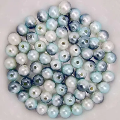 Image de Perles de cire multicolores scintillantes env. 100 pièces, 8mm, gris, blanc