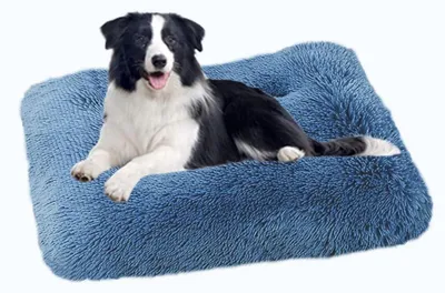 Image de Lit pour chien, orthopédique, moelleux, lavable, antidérapant, 122x83 cm, bleu