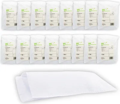 Produktbild von Medi-Inn Einmal Waschhandschuhe Molton weiß, 16 x 100 Stück, 75 g/m², 22 x 15 cm, für Babys, Kinder & Erwachsene