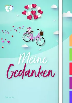 Produktbild von Notizbuch "Meine Gedanken" mit liniertem Papier und Design "Die 5 Sprachen der Liebe"