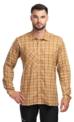 Image de Chemise de randonnée pour homme Salewa Fanes Flannel 5 PL LS, couleur beige, taille 50_L