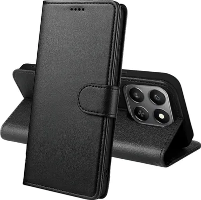 Produktbild von Hülle für Honor 400 SMART - Schwarze Brieftasche Klappe Magnetisiert Aufbewahrung Karten Handyhülle Phonillico®