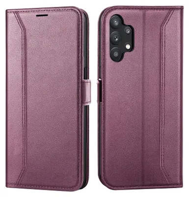 Image de Housse de téléphone portable pour Samsung Galaxy A32 5G Housse Flip Case pliable Housse de protection, mûre