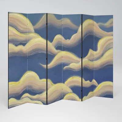 Produktbild von SpaceRebels Paravent Raumteiler - 6-teilig Raumtrenner, Druck 2-Seite - Raumtrenner - Trennwand Wohnung - Room Divider - Spanische Wand Deko Modern Sichtschutz