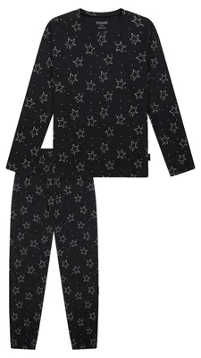 Produktbild von Schiesser Schüler Mädchen Schlafanzug lang Gr. 152  schwarz