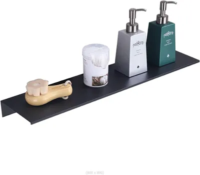 Produktbild von Badezimmerregal 40 cm, Aluminium, wandmontiert, 22 kg Tragkraft, für Badezimmer