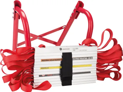 Produktbild von Smartwares 10.015.18 Fluchtleiter BBVL, Tragbare Feuerleiter, 450 kg, Rot, 4,5 m