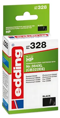 Produktbild von edding Tintenpatrone EDD-328 schwarz HP Nr.364XL