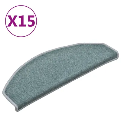 Produktbild von vidaXL Treppenmatten 15 Stk. Blau 65x24x4 cm