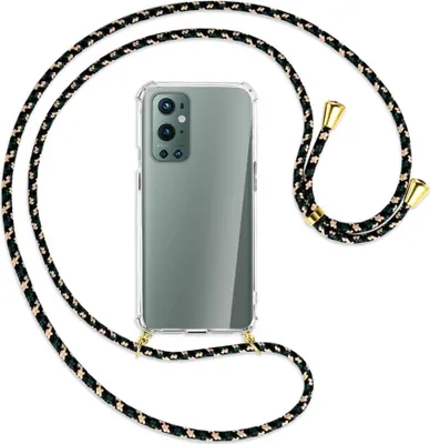 Produktbild von Handykette Backcover-Schutzhülle mit Band (Metall goldfarben) für OnePlus 9 Pro - camouflage