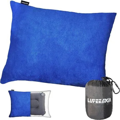 Produktbild von Famanu Reisekissen 33 x 43 cm - aufblasbar, ultraleicht, dunkelblau