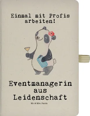 Produktbild von Mr. & Mrs. Panda Adressbuch Eventmanagerin Leidenschaft - Transparent - Geschenk, notizbuch, Lustig, Jubiläum, Notizheft, Tagebuch, Beruf, Witzig, Kladde, Skizzenbuch