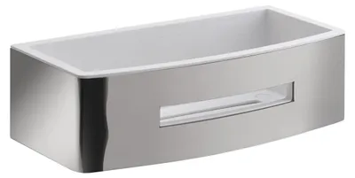 Image de Étagère de douche droite en acier avec finition chromée