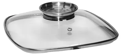 Produktbild von STONELINE® Glasdeckel Eckig 24 cm mit Aroma-Deckel | Edelstahl