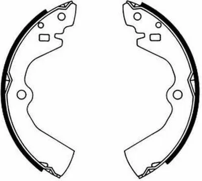 Produktbild von ABE Bremsbackensatz Trommelbremse Hinten für NISSAN ALMERA I Hatchback (N15) C01034ABE
