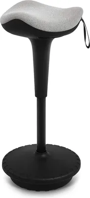 Image de Tabouret de travail ergonomique Tabouret haut réglable Tabouret assis-debout Gris