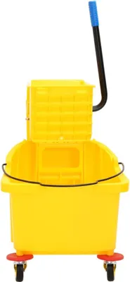 Obrázok produktu pre vidaXL Vedro na mop s lisom a kolieskami žlté 36 l polypropylén