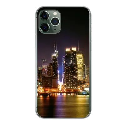 Produktbild von MuchoWow® Handyhülle Schutzhülle Hülle für iPhone 11 Pro New York - Skyline - Farben Silikon Softcase Handy Hülle - Handy